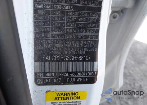 2016 Land Rover Discovery Sport Se from USA, damaged, VIN SALCP2BG3GH588107